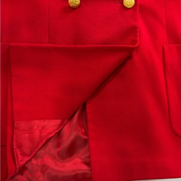 Escada Red Double-Breasted Cashmere Blazer β Luxury Italian Tailoring - Picture 5 of 10